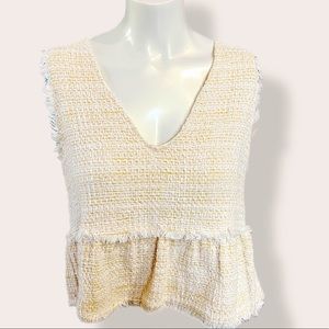 ZARA Trafaluc Collection Tweed Top